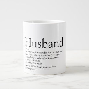 Bester Ehemann der Welt Schwarzes und Weißes Spaß- Jumbo-Tasse