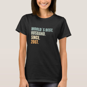 Bester Ehemann der Welt seit 2007 18. Hochzeitstag T-Shirt