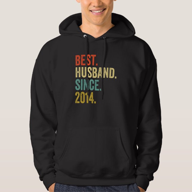 Bester Ehemann des Mannes seit 2014 8. Hochzeitsta Hoodie (Vorderseite)