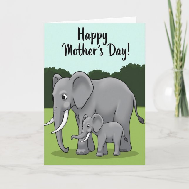 Bester Ehemann Elefant Karte (Vorderseite)