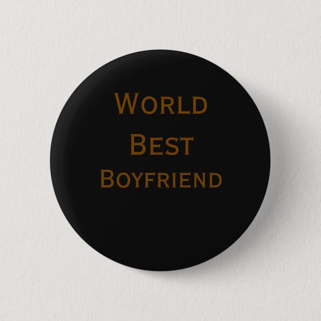 Bester Ehemann Freund der Welt Valentinstag m Button (Vorderseite)