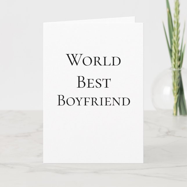 Bester Ehemann Freund der Welt Valentinstag m Karte (Vorderseite)
