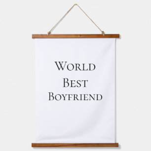 Bester Ehemann Mann Valentinstag Welt m Wandteppich Mit Holzrahmen