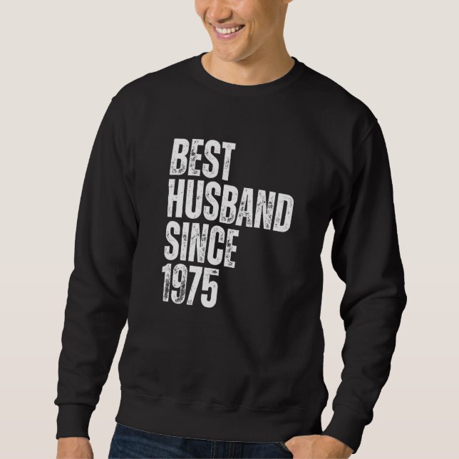 Bester Ehemann seit 1975 Vintage Hochzeit Jubiläum Sweatshirt (Vorderseite)