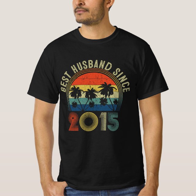 bester Ehemann seit 2015 T-Shirt (Vorderseite)
