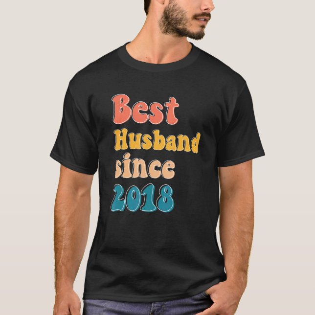 Bester Ehemann seit 2018 Ehemänner T-Shirt (Vorderseite)