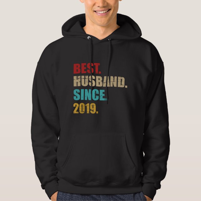 Bester Ehemann seit 2019 3. Hochzeitstag Hoodie (Vorderseite)