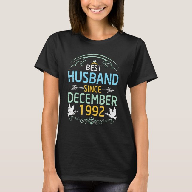 Bester Ehemann seit der Hochzeit im Dezember 1992  T-Shirt (Vorderseite)