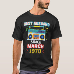 Bester Ehemann seit März 1970 Vintage-Kassette 51S T-Shirt