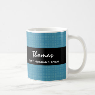 Bester Ehemann überhaupt blau und schwarzer Tasse