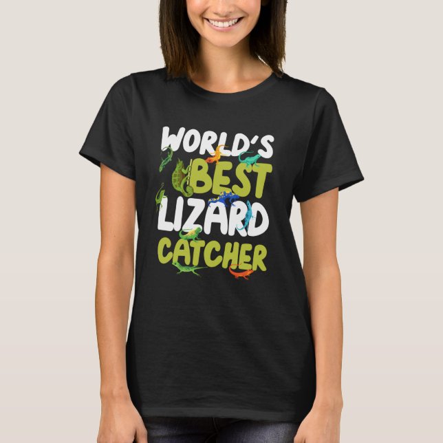 Bester Eidechsenfänger der Welt Kinder Eidechsenjä T-Shirt (Vorderseite)