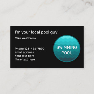Bester einzigartiger Schwimmbadservice Visitenkarte