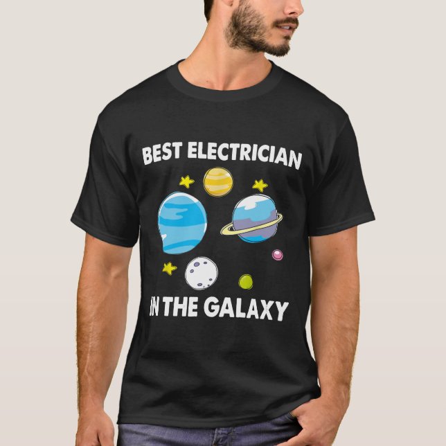Bester Elektriker im Galaxy Funny T-Shirt (Vorderseite)