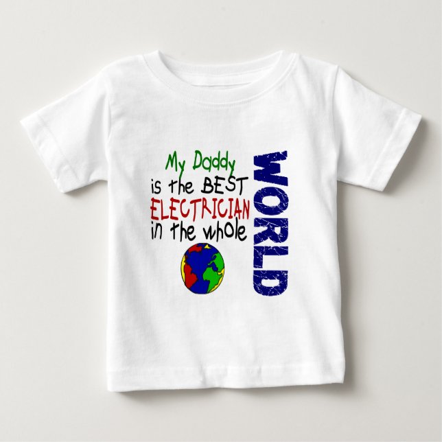 Bester Elektriker in Welt 2 (Vati) Baby T-shirt (Vorderseite)