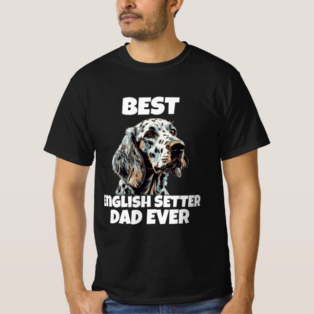 Bester englischer Setter-Vater je T-Shirt (Vorderseite)