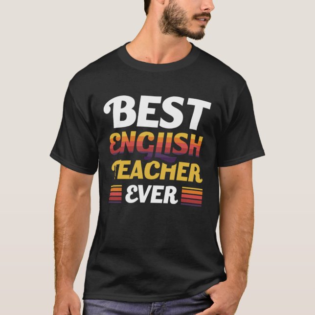 Bester Englischlehrer je T-Shirt (Vorderseite)