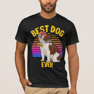 Bester English Bulldog Hund Aller Zeiten Retro T-S T-Shirt