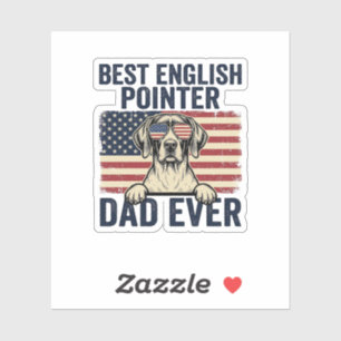 Bester English-Pointer-Vater jemals Patriotischer  Aufkleber