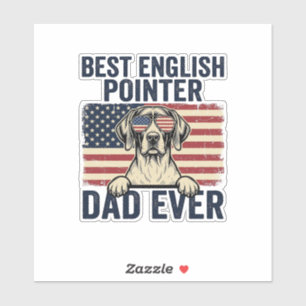 Bester English-Pointer-Vater jemals Patriotischer  Aufkleber