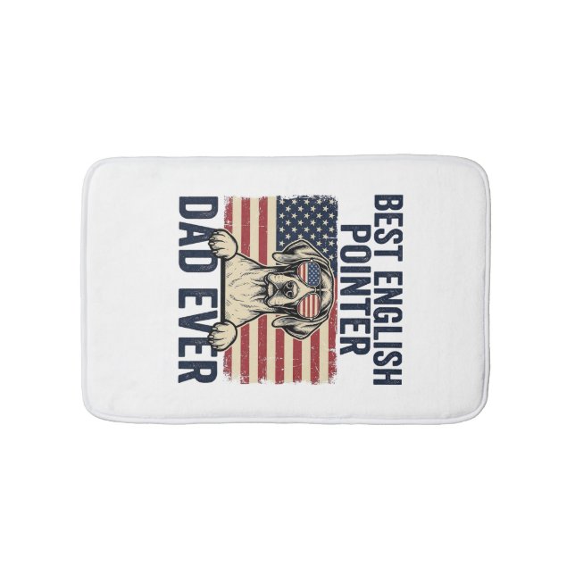 Bester English-Pointer-Vater jemals Patriotischer  Badematte (Vorderseite)