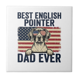 Bester English-Pointer-Vater jemals Patriotischer  Fliese