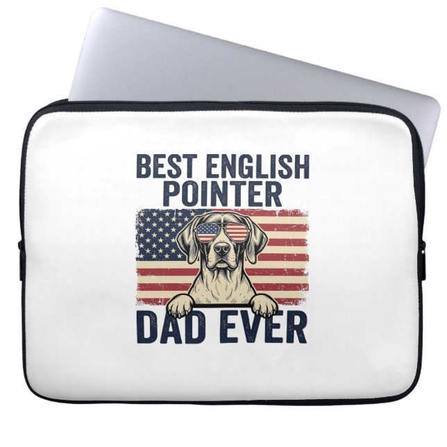 Bester English-Pointer-Vater jemals Patriotischer  Laptopschutzhülle (Vorderseite)