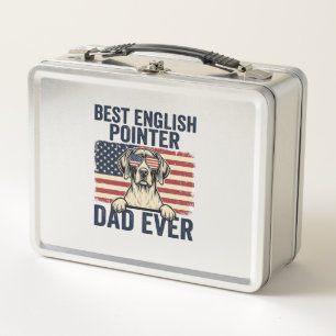 Bester English-Pointer-Vater jemals Patriotischer  Metall Brotdose