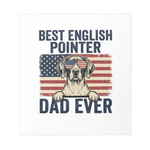 Bester English-Pointer-Vater jemals Patriotischer  Notizblock