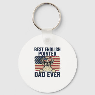 Bester English-Pointer-Vater jemals Patriotischer  Schlüsselanhänger