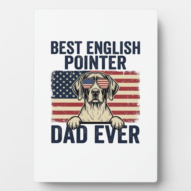 Bester English-Pointer-Vater überhaupt Patriotisch Fotoplatte (Vorderseite)
