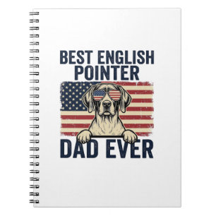 Bester English-Pointer-Vater überhaupt Patriotisch Notizblock