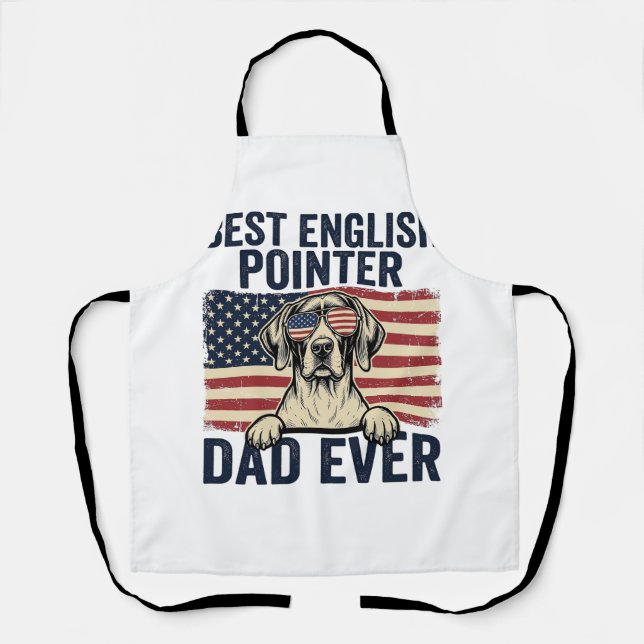 Bester English-Pointer-Vater überhaupt Patriotisch Schürze (Vorderseite)