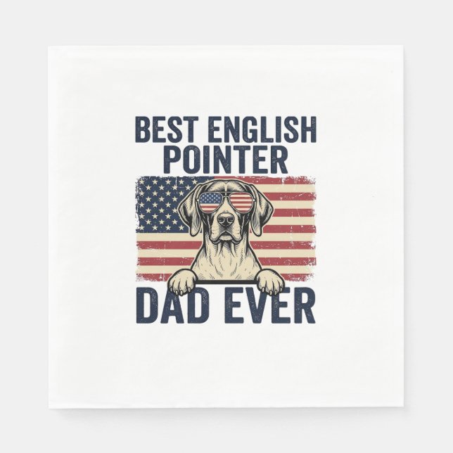 Bester English-Pointer-Vater überhaupt Patriotisch Serviette (Vorderseite)