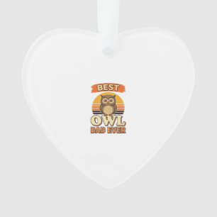 Bester Eulen-Vater Aller Zeiten Vintage Gravur Shi Ornament