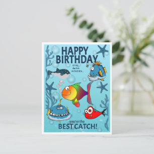 bester Fang Geburtstag Feiertagspostkarte