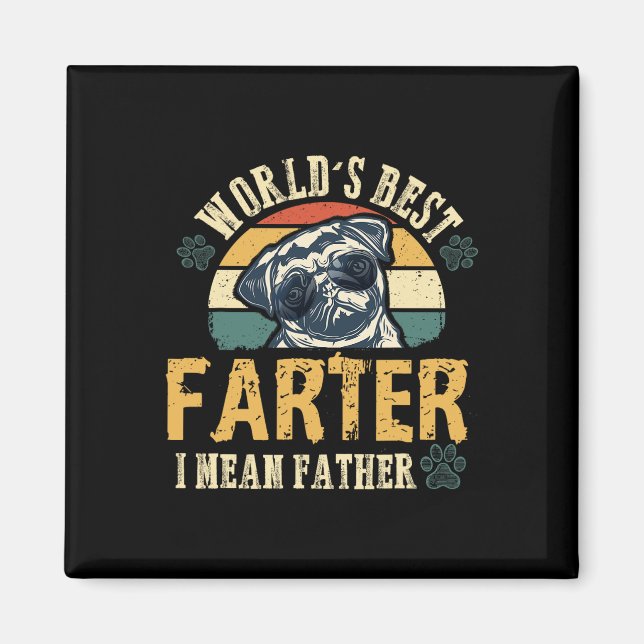 Bester Farter I Gemein Vater Bester Vater je Coole Magnet (Vorne)