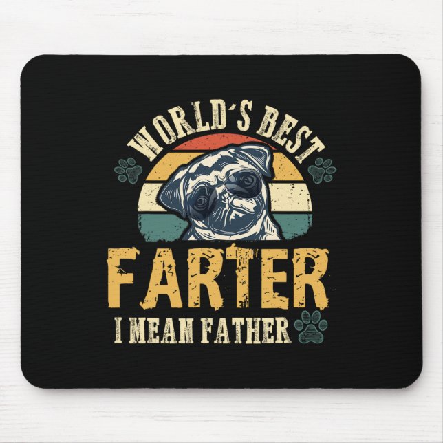 Bester Farter I Gemein Vater Bester Vater je Coole Mousepad (Vorne)