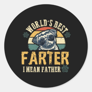 Bester Farter I Gemein Vater Bester Vater je Coole Runder Aufkleber
