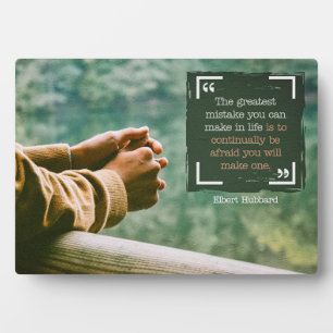 Bester Fehler im Leben Fotoplatte