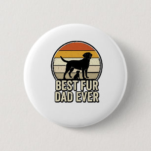 Bester Fell-Vater Allerzeit Vintage Hund-Vater Shi Button