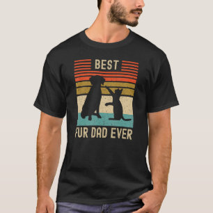 Bester Fell-Vater jemals Gelber Chocolate Lab Hund T-Shirt