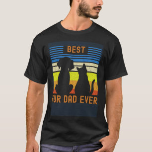 Bester Fell-Vater überhaupt Vintage Retro Hunde- u T-Shirt