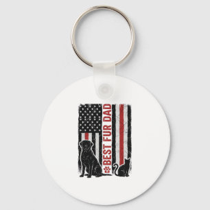 Bester Fell-Vater Vintage-Flagge Hund Katze-Shirt- Schlüsselanhänger