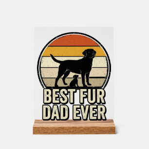 Bester Fellervater Aller Zeiten Vintage Hund Papa Acrylschild