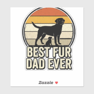 Bester Fellervater Aller Zeiten Vintage Hund Papa  Aufkleber