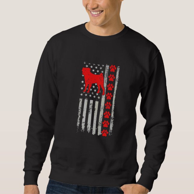 Bester Feuerwehrmann Bugg Mama Papa jemals US-Flag Sweatshirt (Vorderseite)