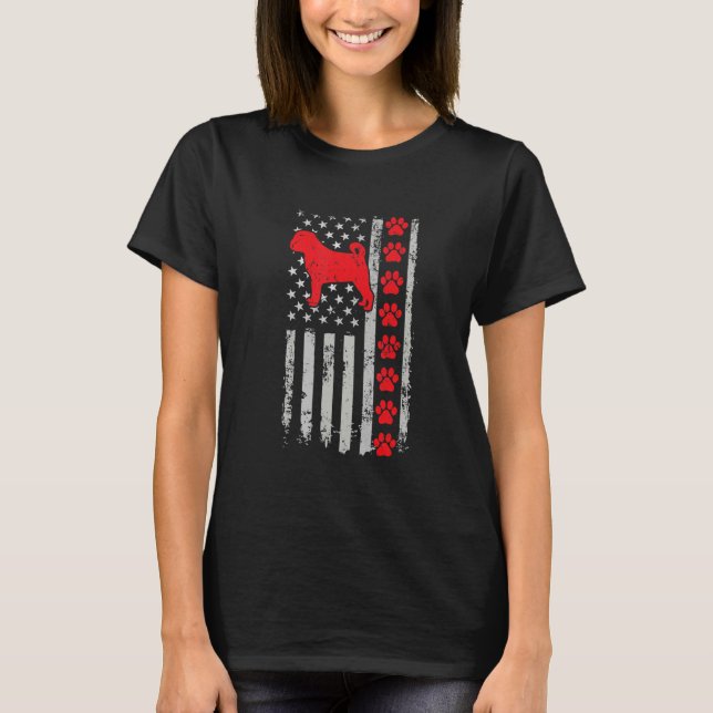 Bester Feuerwehrmann Puggle Mutter Vater jemals Us T-Shirt (Vorderseite)