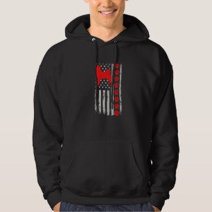 Bester Feuerwehrmann Spitz Mama Papa Ever US-Flagg Hoodie