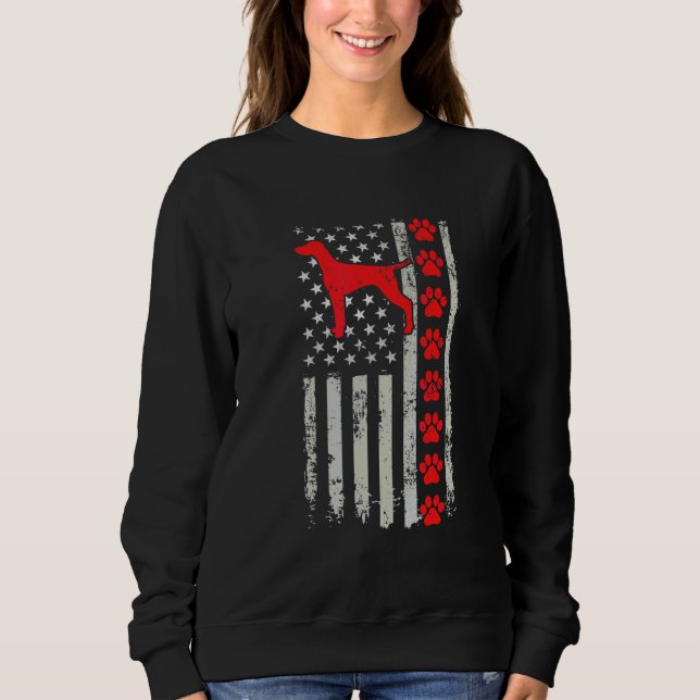 Bester Feuerwehrmann Vizsla Mutter Vater jemals Us Sweatshirt (Vorderseite)
