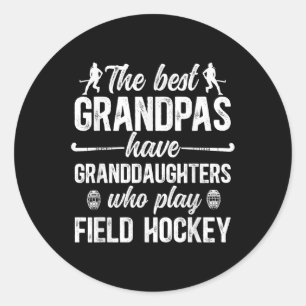 Bester Field Hockey Opa Field Hockey Spieler Großv Runder Aufkleber